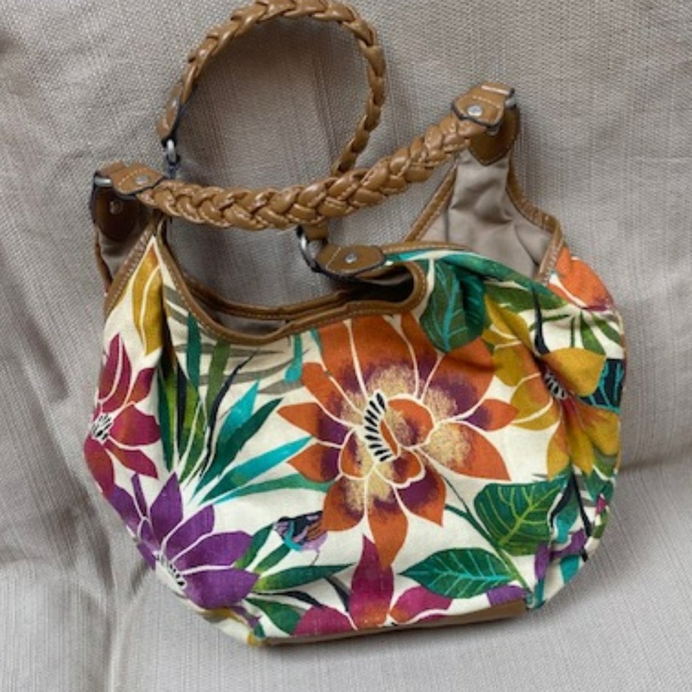 Relic  Tropical handbag floral with bird canvas